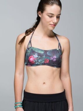 lululemon alight bra halter adjustable lux extreme curious jungle multi opal